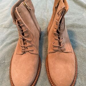 Vince Cabria Suede Lace-Up/Zip Ankle Boots